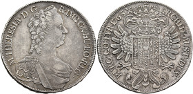 AUSTRIA. Holy Roman Empire. Maria Theresia, Empress, 1740-1780. Taler 1765 (Silver, 42 mm, 27.98 g, 12 h), Wien (Vienna). M•THERESIA•D:G• - R•IMP•GE•H...