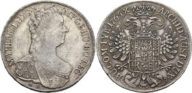 AUSTRIA. Holy Roman Empire. Maria Theresia, Empress, 1740-1780. Taler 1765 (Silver, 41 mm, 27.87 g, 12 h), Hall. M•THERESIA•D:G•R• - IMP•GE•HU•BO•REG•...