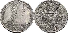 AUSTRIA. Holy Roman Empire. Maria Theresia, Empress, 1740-1780. Taler 1765 (Silver, 41 mm, 27.96 g, 12 h), Hall. M•THERESIA•D:G•R• - IMP•GE•HU•BO•REG•...