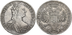 AUSTRIA. Holy Roman Empire. Maria Theresia, Empress, 1740-1780. Taler 1765 (Silver, 41 mm, 27.81 g, 12 h), Hall. M•THERESIA•D:G•R• - IMP•GE•HU•BO•REG•...
