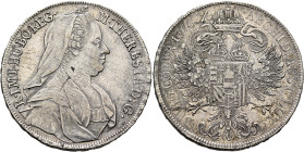 AUSTRIA. Holy Roman Empire. Maria Theresia, Empress, 1740-1780. Taler 1766 (Silver, 41 mm, 28.04 g, 12 h), Wien (Vienna). M•THERESIA•D:G• - R•IMP•HU•B...