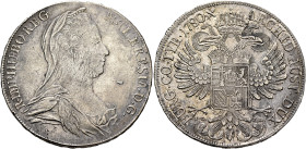AUSTRIA. Holy Roman Empire. Maria Theresia, Empress, 1740-1780. Taler (Silver, 41 mm, 27.97 g, 12 h), Wien (Vienna), dated 1780, but a later restrike ...
