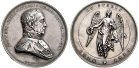 AUSTRIA. Kaisertum Österreich-Ungarn. Franz Josef I, 1848-1916. Medal 1849 (Silver, 57 mm, 70.05 g, 12 h), on the the victories of Count Josef Wenzel ...