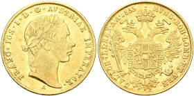 AUSTRIA. Kaisertum Österreich-Ungarn. Franz Josef I, 1867-1916. Dukat 1855 A (Gold, 20 mm, 3.44 g, 12 h), Wien (Vienna). FRANC•IOS•I•D•G•AVSTRIAE IMPE...