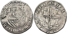 BOLIVIA, Colonial (as Alto Perú). Felipe II, king of Spain, 1556-1598. Cob 8 Reales (Silver, 39 mm, 27.07 g, 7 h), Potosi, circa 1574-1595. PHILIPPVS,...
