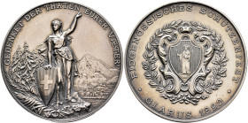 SWITZERLAND. Schützenmedaillen (Shooting Medals). Schützenmedaille (Shooting Medal) 1892 (Silver, 45 mm, 38.27 g, 12 h), on the confederate shooting f...