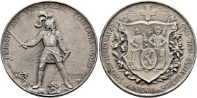 SWITZERLAND. Schützenmedaillen (Shooting Medals). Schützenmedaille (Shooting Medal) 1900 (Silver, 33 mm, 16.70 g, 12 h), on the cantonal shooting fest...