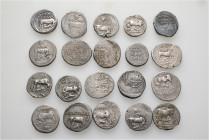 A lot containing 20 silver coins. All: Illyrian Drachms. Fine to very fine. LOT SOLD AS IS, NO RETURNS. 20 coins in lot.


From a European collecti...