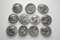 A lot containing 11 silver coins, All: Seleukid. Tetradrachms. Fine to about very fine. LOT SOLD AS IS, NO RETURNS. 11 coins in lot.


From a Europ...