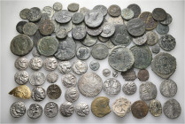 A lot containing 85 gold, silver, bronze and lead coins. Including: Greek, Roman Provincial, Roman Imperial, Byzantine, Islamic and world. Fine to ver...