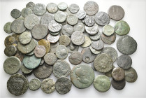 A lot containing 79 bronze coins. All: Roman Provincial. Bronzes. Fair to very fine. LOT SOLD AS IS, NO RETURNS. 79 coins in lot.


From a European...