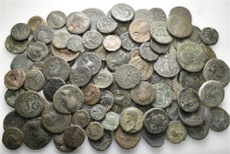 A lot containing 100 bronze coins. All: Roman Provincial. Fair to about very fine. LOT SOLD AS IS, NO RETURNS. 100 coins in lot.


From a British c...