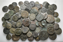 A lot containing 79 bronze coins. All: Roman Provincial. Fair to very fine. LOT SOLD AS IS, NO RETURNS. 79 coins in lot.


From a British collectio...