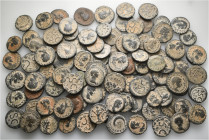 A lot containing 100 bronze coins. Including: Roman Provincial. Repatinated. Fine to very fine. LOT SOLD AS IS, NO RETURNS. 100 coins in lot.


Fro...