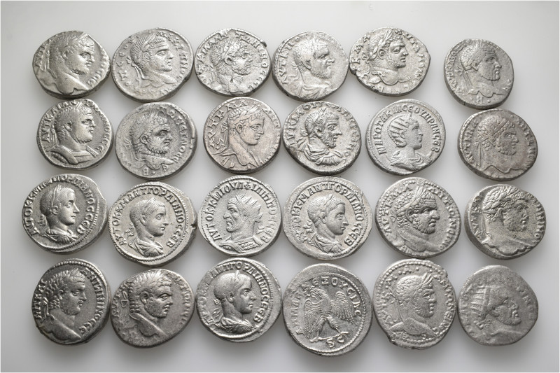 A lot containing 24 silver coins. All: Roman Provincial. Syro-Phoenician Tetradr...