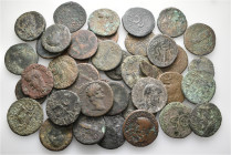 A lot containing 40 bronze coins. All: Roman Imperial. Fair to fine. LOT SOLD AS IS, NO RETURNS. 40 coins in lot.


From a European collection, for...