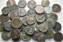 A lot containing 40 bronze coins. All: Roman Imperial. Fair to fine. LOT SOLD AS IS, NO RETURNS. 40 coins in lot.


From a European collection, for...