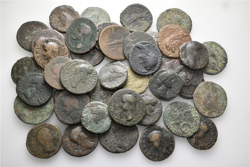 A lot containing 40 bronze coins. All: Roman Imperial. Fair to fine. LOT SOLD AS...