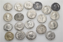 A lot containing 20 silver coins. All: Roman Imperial. Antoniniani. Fair to very fine. LOT SOLD AS IS, NO RETURNS. 20 coins in lot.


From a Europe...
