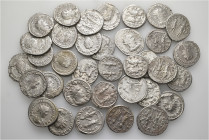 A lot containing 35 silver coins. All: Roman Imperial. Antoniniani. About very fine to good very fine. LOT SOLD AS IS, NO RETURNS. 35 coins in lot.
...