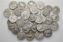 A lot containing 35 silver coins. All: Roman Imperial. Antoniniani. About very fine to good very fine. LOT SOLD AS IS, NO RETURNS. 35 coins in lot.
...
