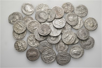 A lot containing 35 silver coins. All: Roman Imperial. Antoniniani. About very fine to good very fine. LOT SOLD AS IS, NO RETURNS. 35 coins in lot.
...