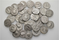 A lot containing 35 silver coins. All: Roman Imperial. Antoniniani. About very fine to good very fine. LOT SOLD AS IS, NO RETURNS. 35 coins in lot.
...