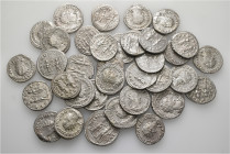 A lot containing 35 silver coins. All: Roman Imperial. Antoniniani. About very fine to good very fine. LOT SOLD AS IS, NO RETURNS. 35 coins in lot.
...