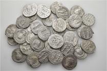 A lot containing 35 silver coins. All: Roman Imperial. Antoniniani. About very fine to good very fine. LOT SOLD AS IS, NO RETURNS. 35 coins in lot.
...