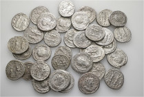 A lot containing 35 silver coins. All: Roman Imperial. Antoniniani. About very fine to good very fine. LOT SOLD AS IS, NO RETURNS. 35 coins in lot.
...