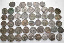 A lot containing 50 bronze coins. All: Gallienus and his family. Antoniniani. Fine to very fine. LOT SOLD AS IS, NO RETURNS. 50 coins in lot.


Fro...