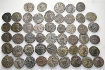 A lot containing 50 bronze coins. All: Gallienus and his family. Antoniniani. Fine to very fine. LOT SOLD AS IS, NO RETURNS. 50 coins in lot.


Fro...