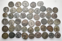 A lot containing 50 bronze coins. All: Gallienus and his family. Antoniniani. Fine to very fine. LOT SOLD AS IS, NO RETURNS. 50 coins in lot.


Fro...