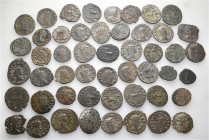 A lot containing 50 bronze coins. All: Gallienus and his family. Antoniniani. Fine to very fine. LOT SOLD AS IS, NO RETURNS. 50 coins in lot.


Fro...