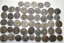 A lot containing 50 bronze coins. All: Gallienus and his family. Antoniniani. Fine to very fine. LOT SOLD AS IS, NO RETURNS. 50 coins in lot.


Fro...