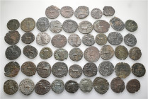 A lot containing 50 bronze coins. All: Gallienus and his family. Antoniniani. Fine to very fine. LOT SOLD AS IS, NO RETURNS. 50 coins in lot.


Fro...