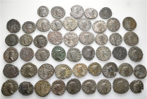 A lot containing 50 bronze coins. All: Gallienus and his family. Antoniniani. Fine to very fine. LOT SOLD AS IS, NO RETURNS. 50 coins in lot.


Fro...