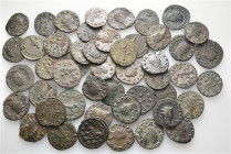 A lot containing 50 bronze coins. All: Gallienus and his family. Antoniniani. Fine to very fine. LOT SOLD AS IS, NO RETURNS. 50 coins in lot.


Fro...