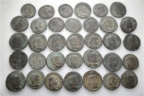 A lot containing 34 bronze coins. All: Roman Imperial. Folles. Fine to very fine. LOT SOLD AS IS, NO RETURNS. 34 coins in lot.


From a European co...
