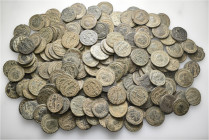 A lot containing 164 bronze coins. All: Roman Imperial. Fine to good very fine. LOT SOLD AS IS, NO RETURNS. 164 coins in lot.


From a European col...