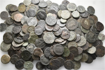 A lot containing 232 bronze coins. All: Roman Imperial. Folles. Fair to fine. LOT SOLD AS IS, NO RETURNS. 232 coins in lot.


From a European colle...