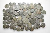 A lot containing 95 bronze coins. All: Roman Imperial. Fine to very fine. Repatinated. LOT SOLD AS IS, NO RETURNS. 95 coins in lot.


From a Europe...