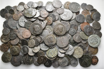 A lot containing 189 bronze coins. All: Roman Imperial. Folles. Fair to about very fine. LOT SOLD AS IS, NO RETURNS. 189 coins in lot.


From a Eur...