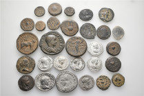 A lot containing 29 silver and bronze coins. Including: Greek, Judaea, Roman Provincial and Roman Imperial. Fine to very fine. LOT SOLD AS IS, NO RETU...