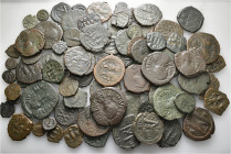A lot containing 83 bronze coins. All: Byzantine. Fine to good very fine. Many repatinated. LOT SOLD AS IS, NO RETURNS. 83 coins in lot.


From a E...