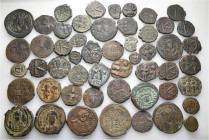 A lot containing 52 silver and bronze coins. All: Byzantine. Fair to very fine. LOT SOLD AS IS, NO RETURNS. 52 coins in lot.


From the collection ...