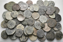 A lot containing 64 bronze coins. All: Byzantine. Fine to very fine. LOT SOLD AS IS, NO RETURNS. 64 coins in lot.


From a British collection, acqu...
