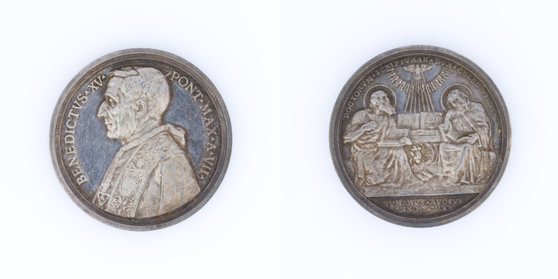 Benedetto XV (1914-1922)  - Medaglia annuale 1920 Anno VII per la Proclamazione ...