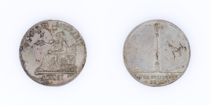 Bolivia - Medaglia 1841 ''Premio letterario''  - Argento - Diametro mm. 43 e pes...