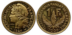 TOGO 
Togo 1 Franc UNC Essai 
1 Franc 1924 KM E2